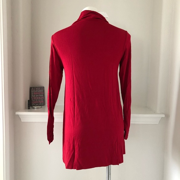 Peck & Peck Turtleneck Jester Red Top Ruche Neck Base Layer Size S NWT - Picture 5 of 10